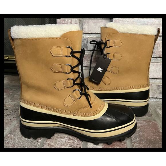 Sorel Men's Leather Caribou Waterproof Nm1000-281 Snow Ankle Boot Size 9 - Picture 5 of 8